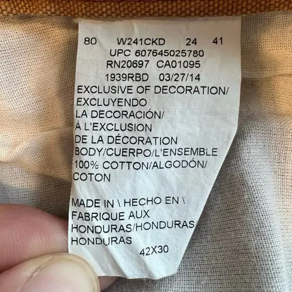 Dickies Men’s Vintage Brown Duck Canvas Carpenter Pants‎ Size 42x30 Chores - Picture 3 of 7